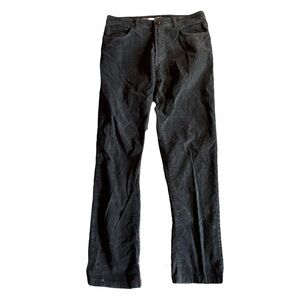 Men's Isaia Napoli Corduroy Pants, Black, Size IT 48 US ~31", Washed Black